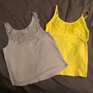2 tank shirts, girl. 10-12. One Abercrombie NWOT